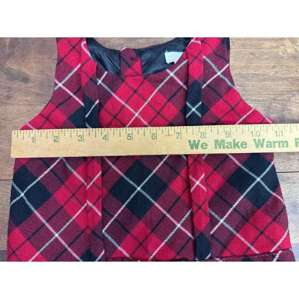 The Children's Place Holiday Plaid Christmas Party Jumper Dress Size 18-24 Month